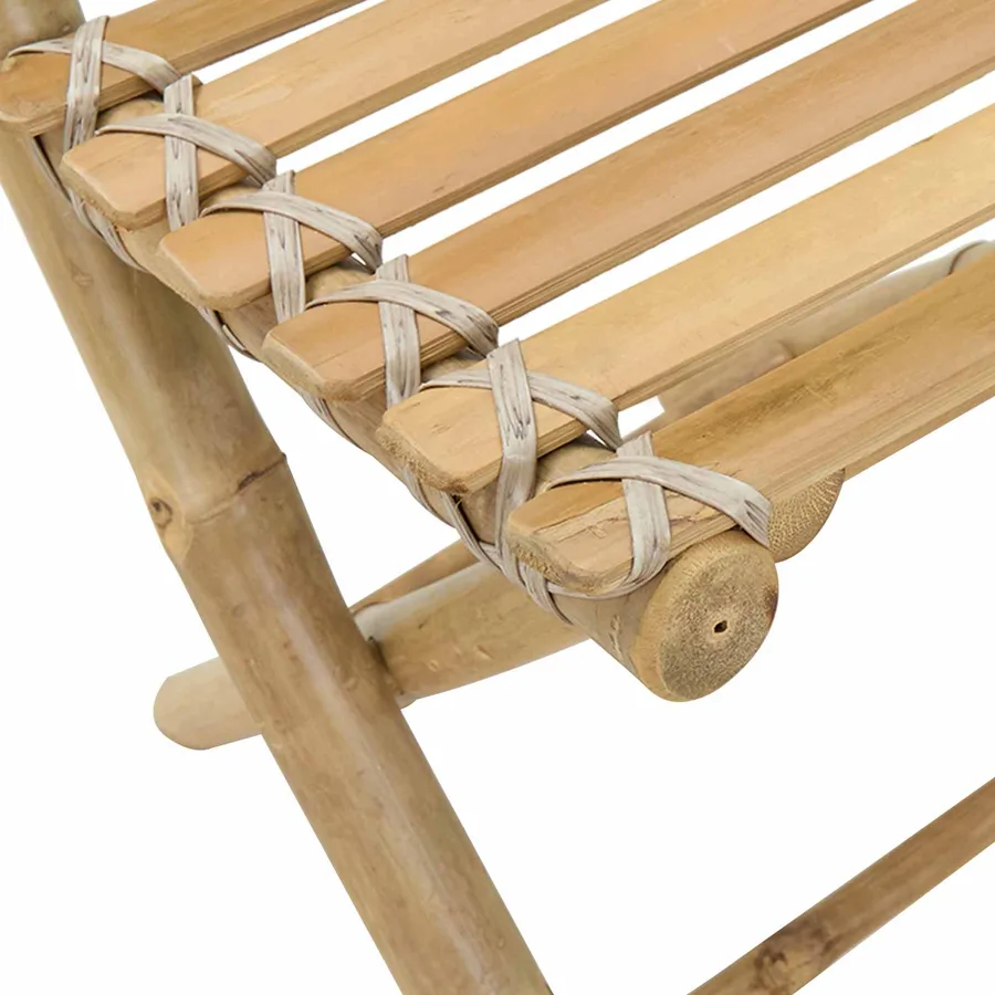 Chaise de jardin 4 pcs Naturel Bambou - 7