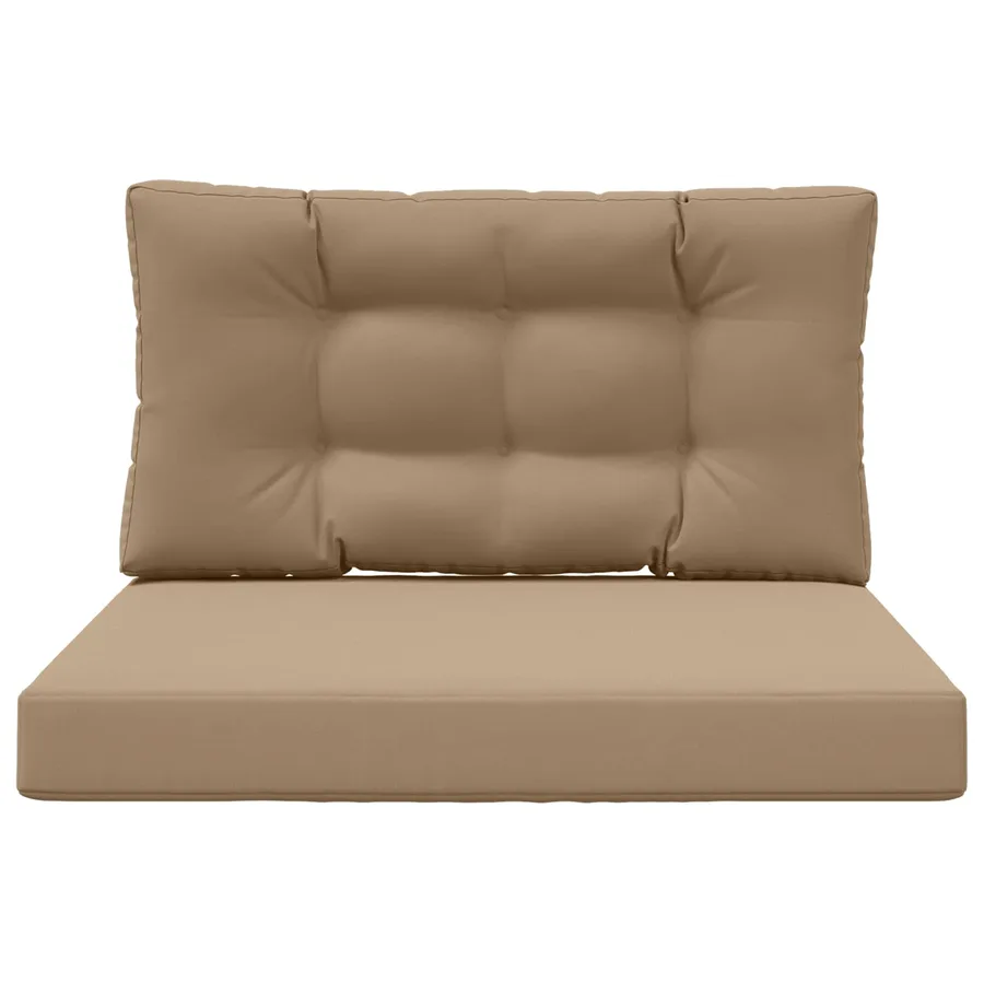 Coussin de canapé d'extérieur 2 pcs Taupe Polyester - 6