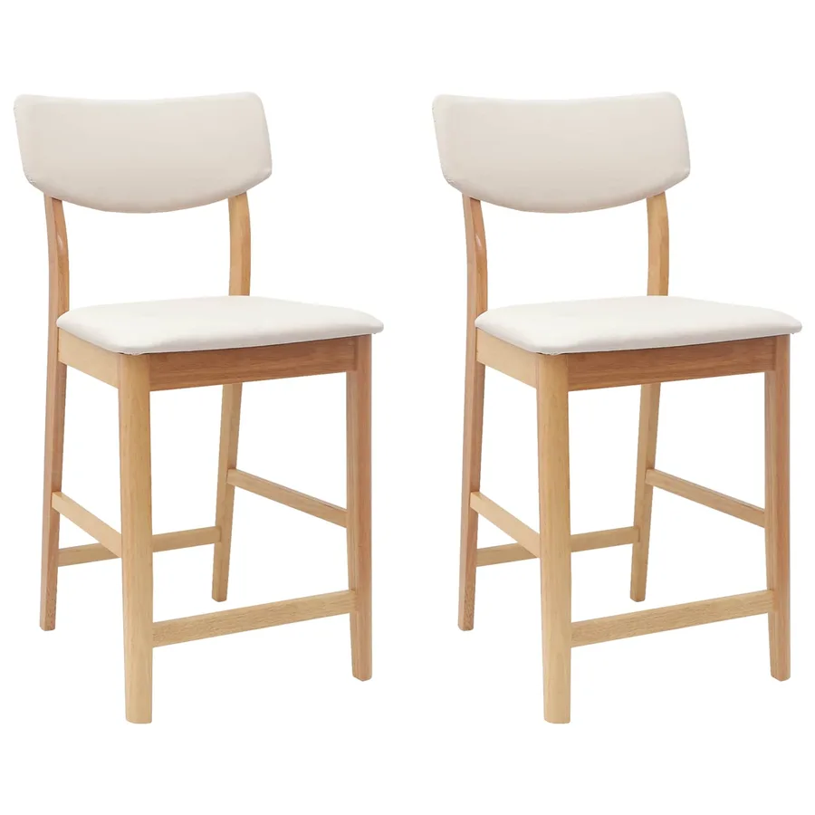 Chaises de salle à manger 2 pcs Naturel 48 x 49 x 95 cm - 2