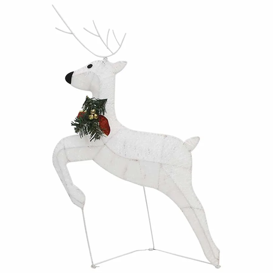 Décoration de Noël Renne et traîneau 60 LED extérieur Blanc - 4