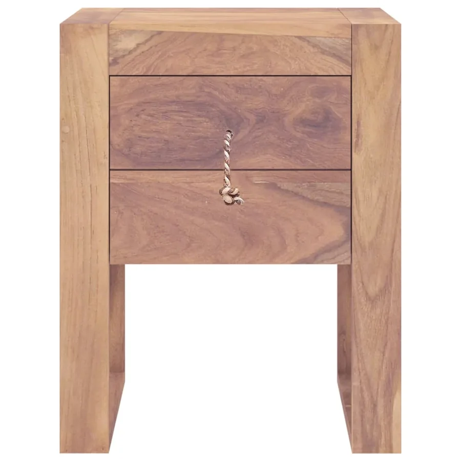 Table de chevet 40x30x50 cm bois de teck massif - 4