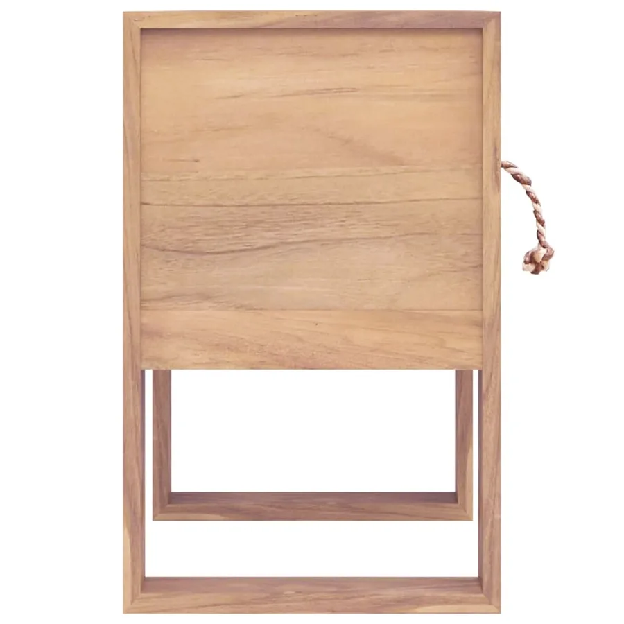 Table de chevet 40x30x50 cm bois de teck massif - 5