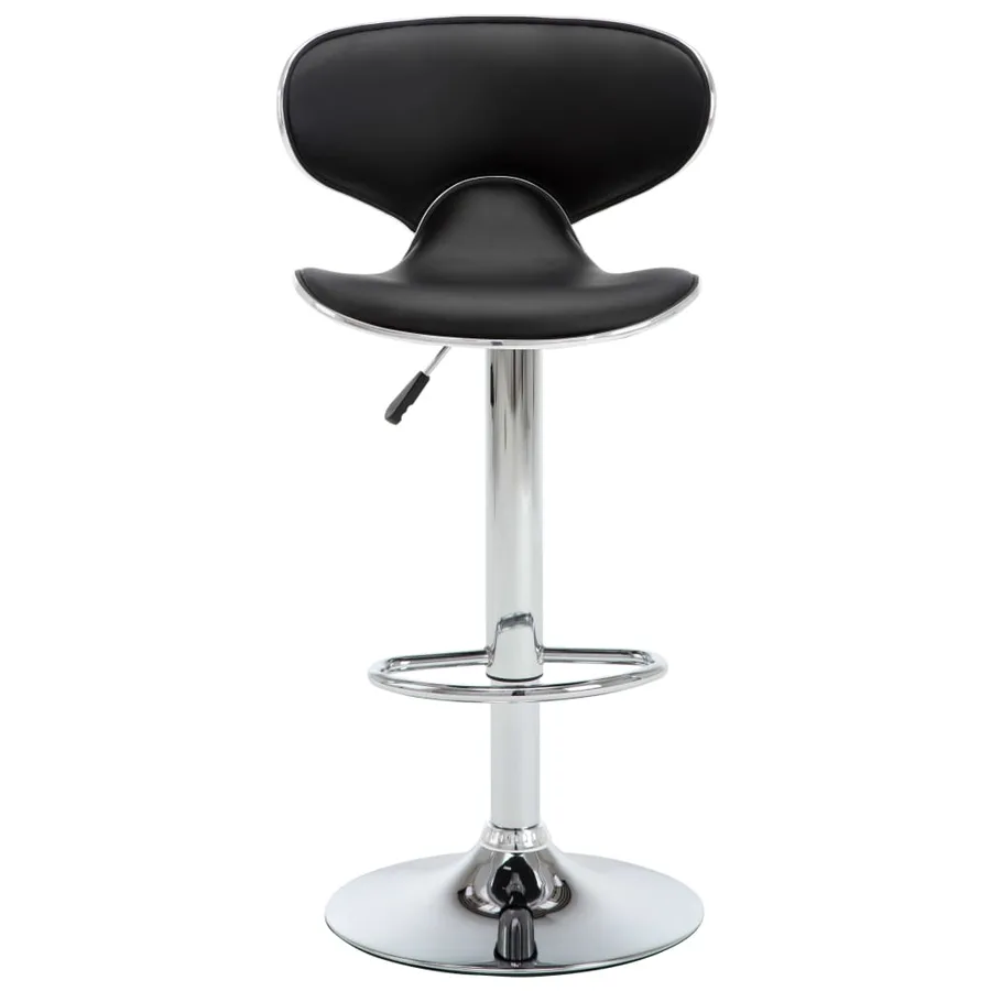 Tabourets de bar 2 pcs noir similicuir - 4