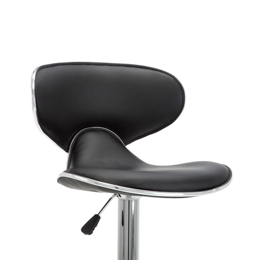 Tabourets de bar 2 pcs noir similicuir - 7