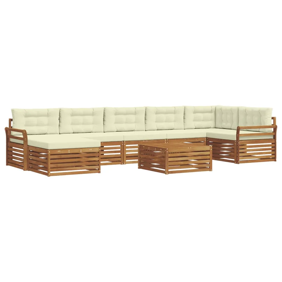 Ensemble de canapés d'extérieur 8 pcs Naturel et Crème - 2
