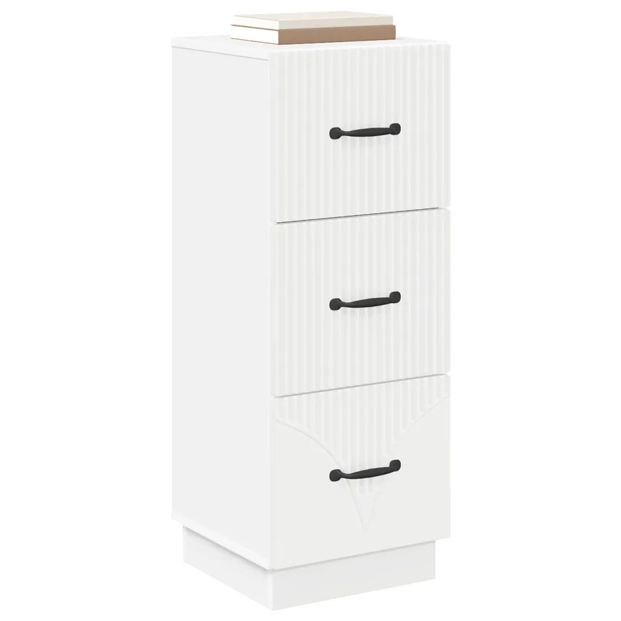 Armoire à tiroirs Blanc 33 x 34,5 x 87 cm Bois d'ingénierie - 3