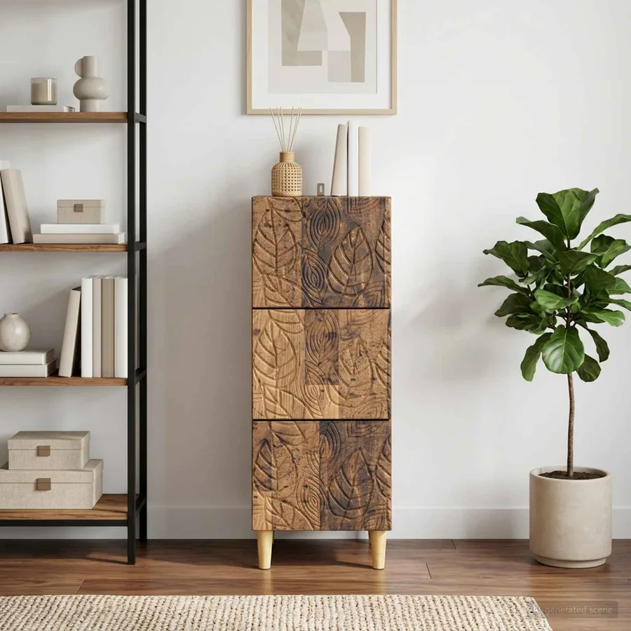Armoire à tiroirs Bois ancien 33 x 34,5 x 90 cm - 3