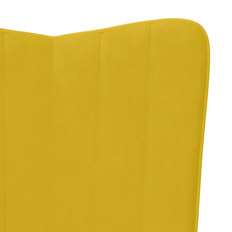 Chaise à bascule Jaune moutarde Velours - 6