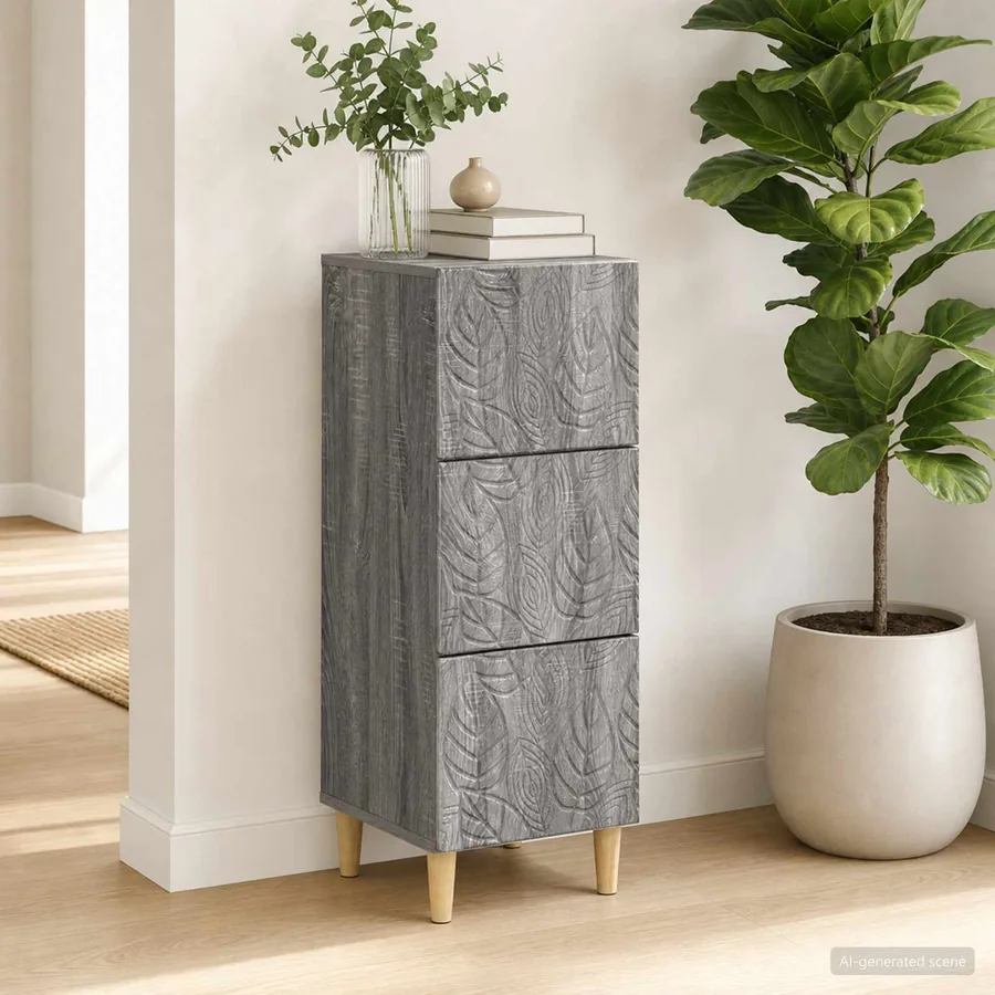 Armoire à tiroirs Sonoma gris 33 x 34,5 x 90 cm