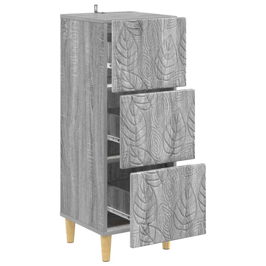 Armoire à tiroirs Sonoma gris 33 x 34,5 x 90 cm - 4