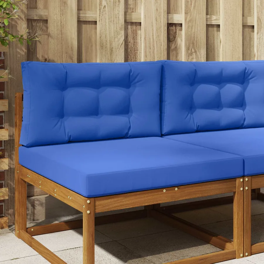 Coussin de canapé d'extérieur 2 pcs Bleu royal Polyester