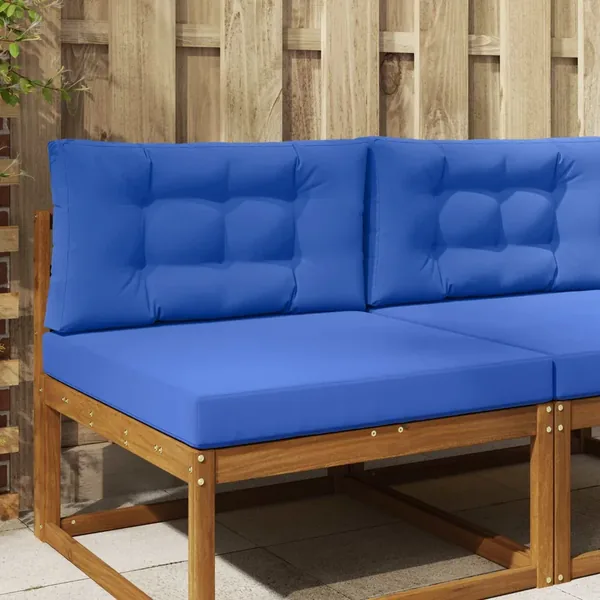 Coussin de canapé d'extérieur 2 pcs Bleu royal Polyester