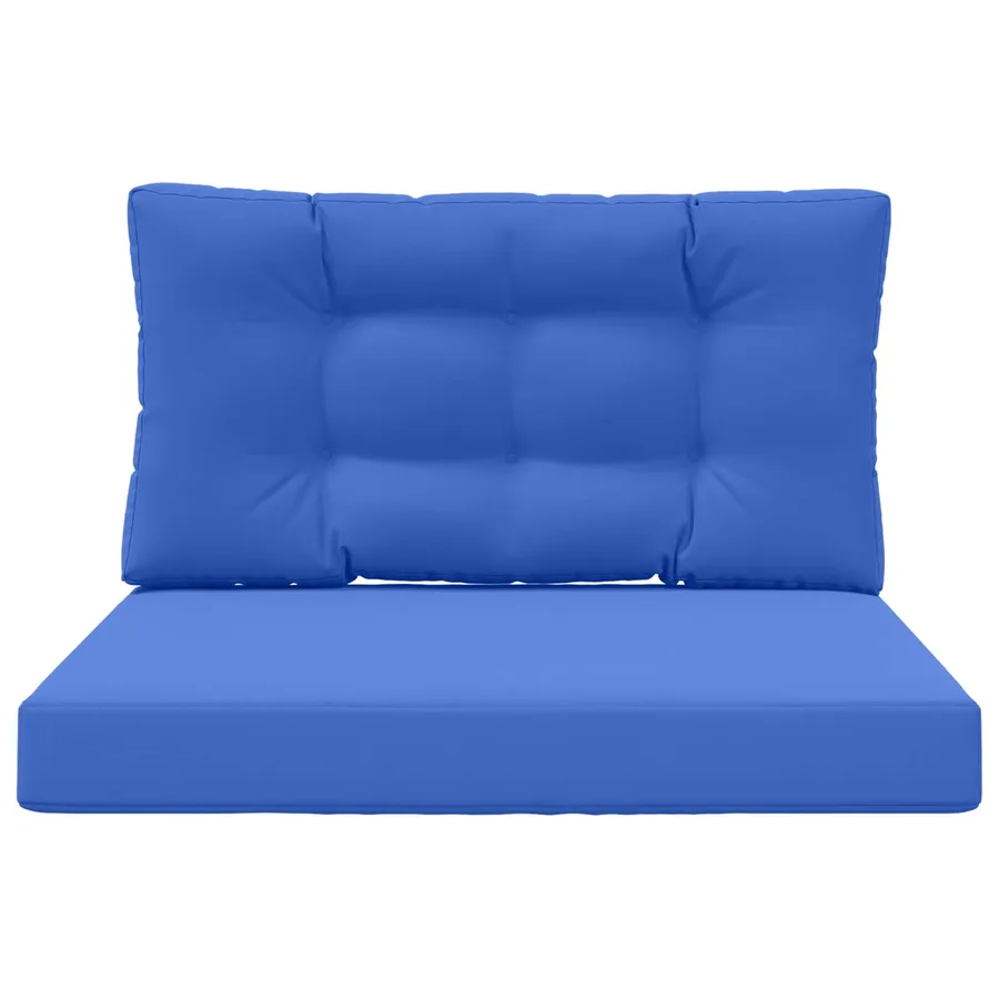 Coussin de canapé d'extérieur 2 pcs Bleu royal Polyester - 6