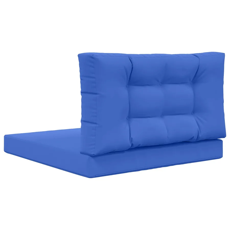 Coussin de canapé d'extérieur 2 pcs Bleu royal Polyester - 7
