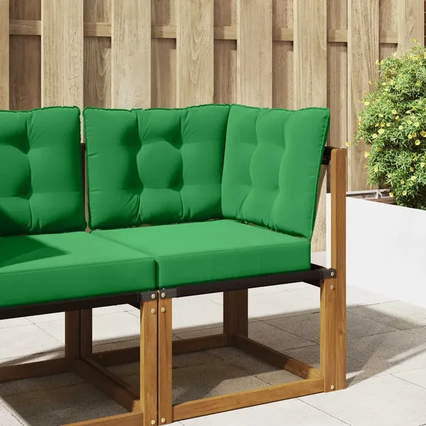 Coussin de canapé d'extérieur Polyester Vert 60 x 40 x 10 cm