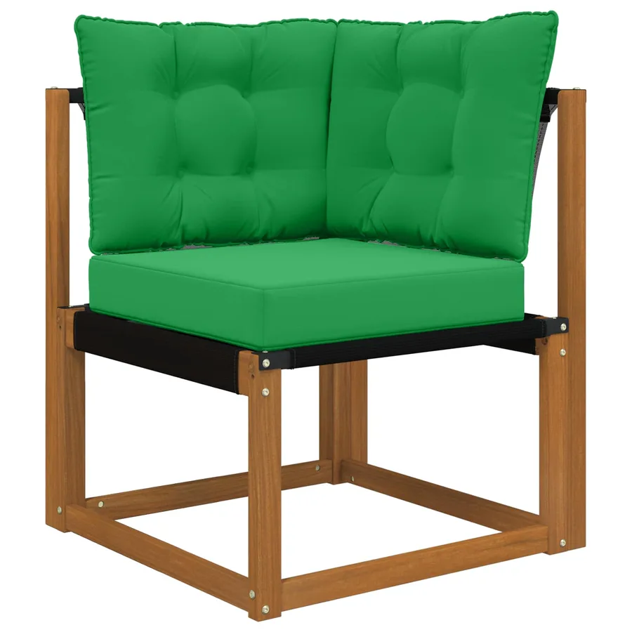 Coussin de canapé d'extérieur Polyester Vert 60 x 40 x 10 cm - 3