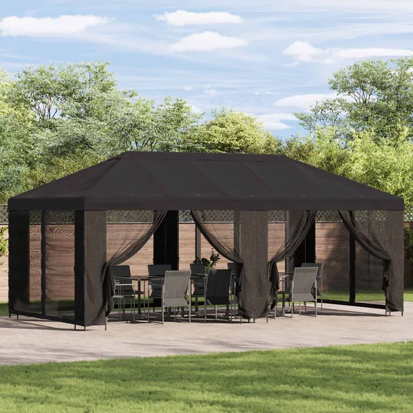 Abri de jardin 6 x 3 m Anthracite Polyester et Acier 190