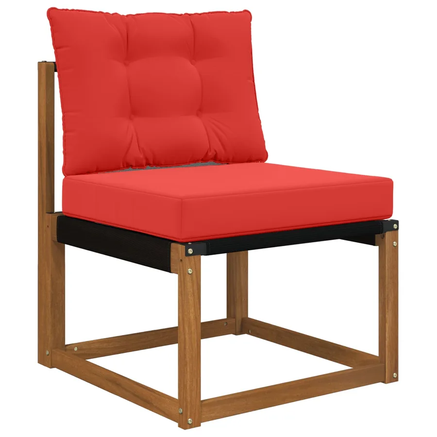 Coussin de canapé d'extérieur Polyester Rouge 60 x 50,5 x 8 cm - 3