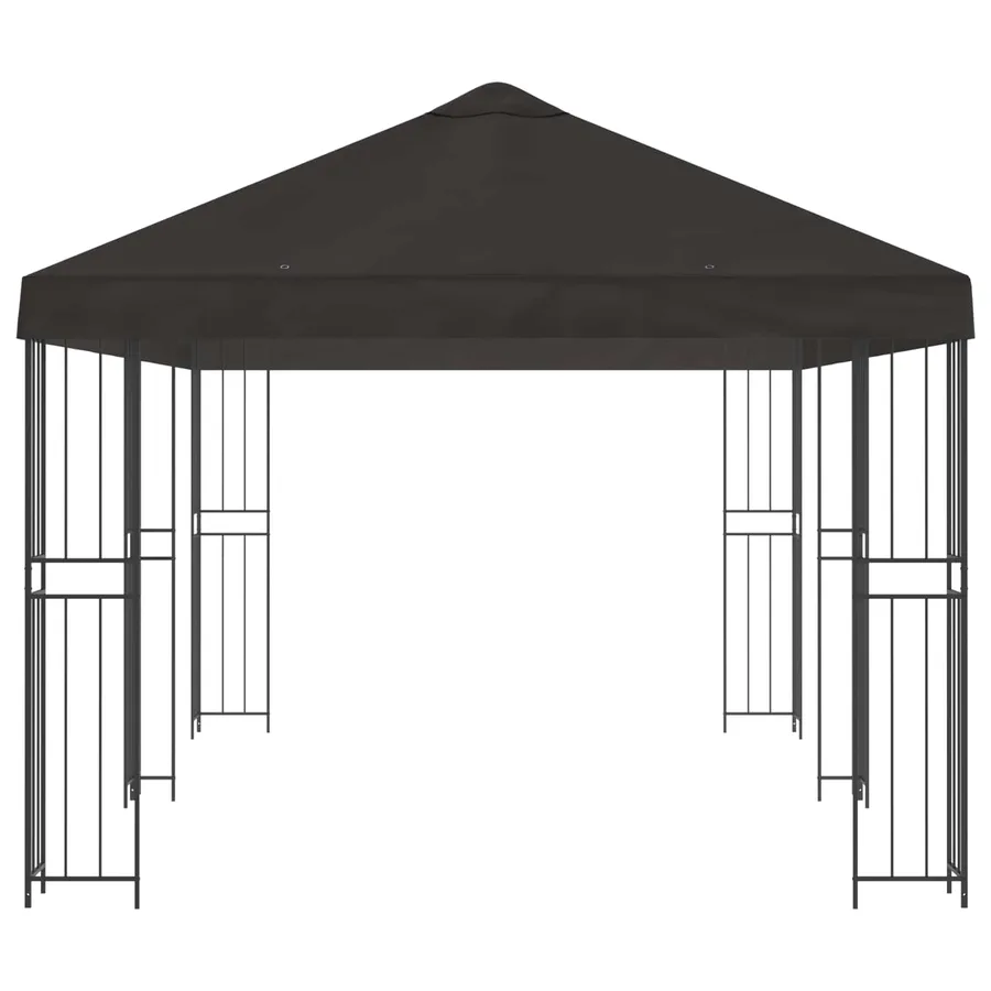 Gazebo avec murs latéraux 6 x 3 m Anthracite Polyester et Acier - 4