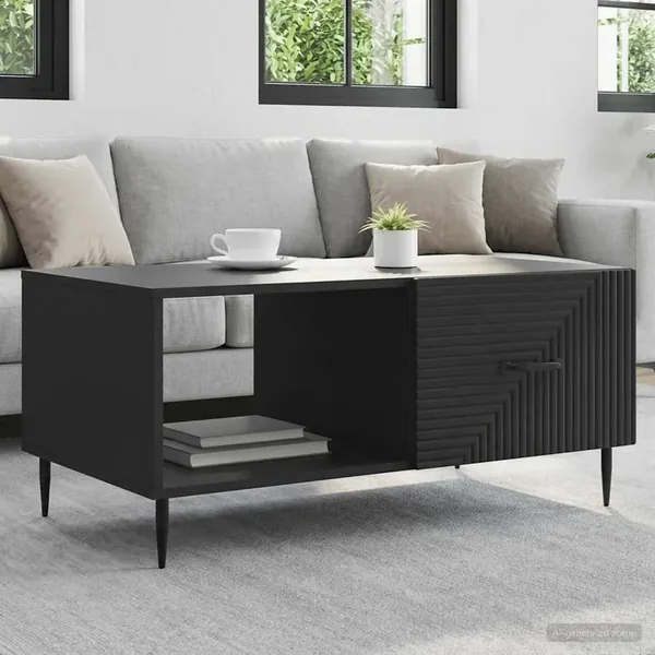 Table basse Noir 90 x 50 x 40 cm Bois d'ingénierie