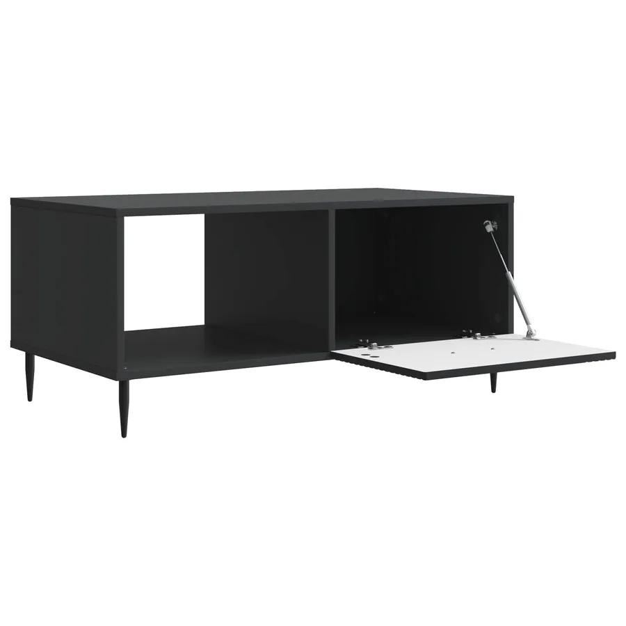 Table basse Noir 90 x 50 x 40 cm Bois d'ingénierie - 4
