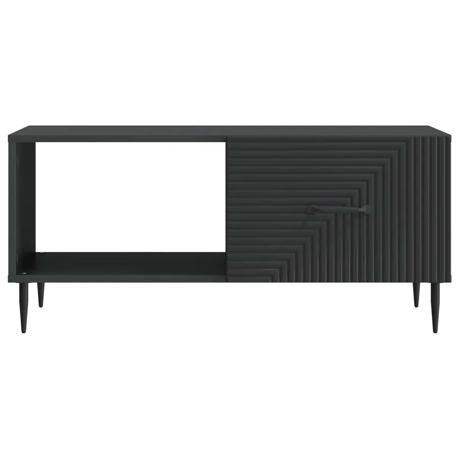 Table basse Noir 90 x 50 x 40 cm Bois d'ingénierie - 5