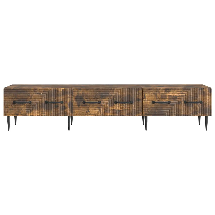 Meuble TV Chêne fumé 147 x 34,5 x 30 cm Bois d'ingénierie - 6