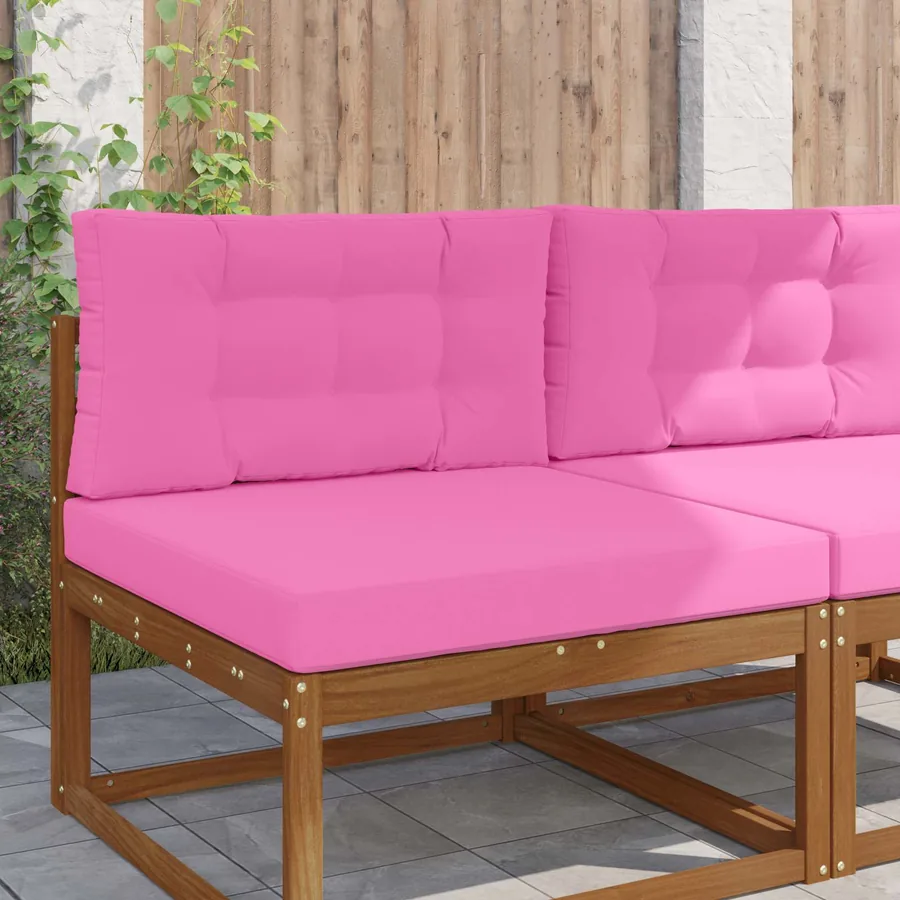 Coussin de canapé d'extérieur 2 pcs Rose Polyester