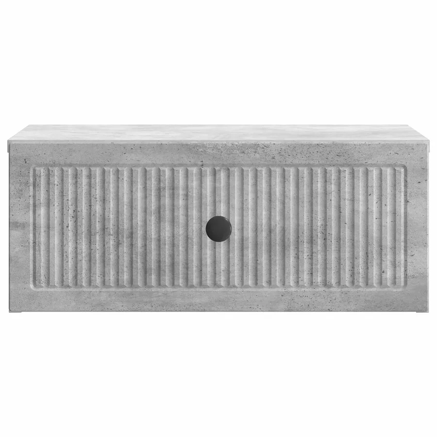 Cabinet de chevet avec tiroir Gris béton 49 x 34,5 x 20 cm - 5