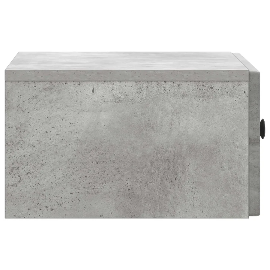 Cabinet de chevet avec tiroir Gris béton 49 x 34,5 x 20 cm - 6
