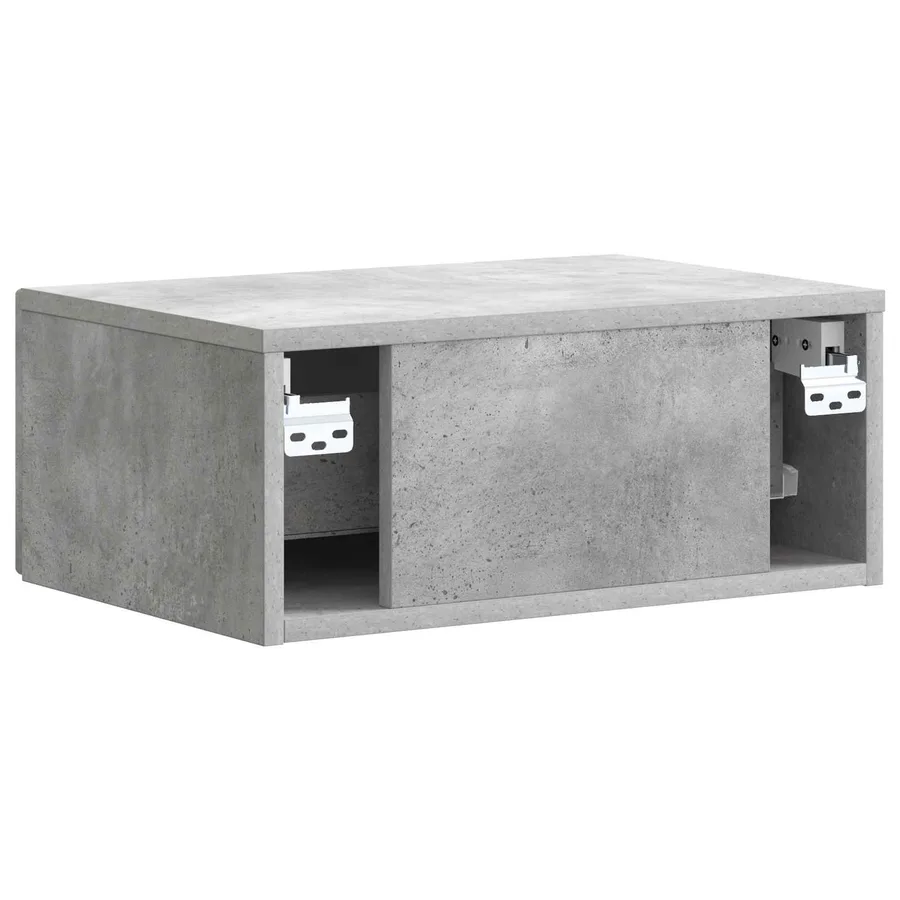 Cabinet de chevet avec tiroir Gris béton 49 x 34,5 x 20 cm - 7