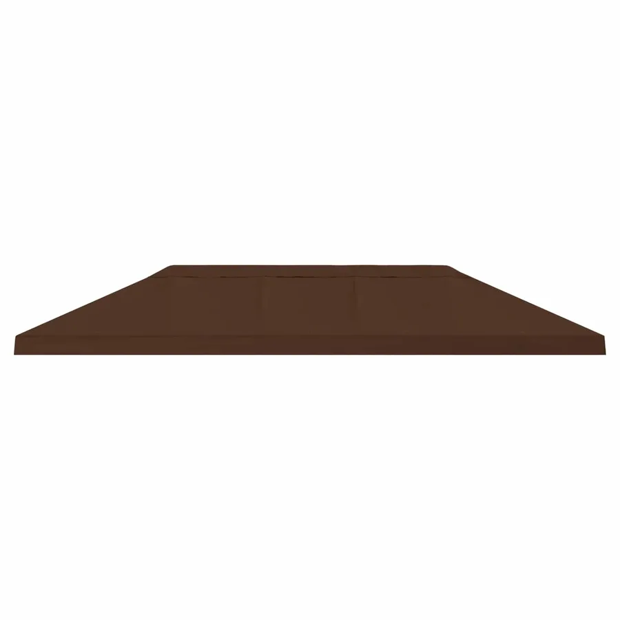 Housse de canopée de gazebo 6 x 3 m Marron Polyester 190 - 3