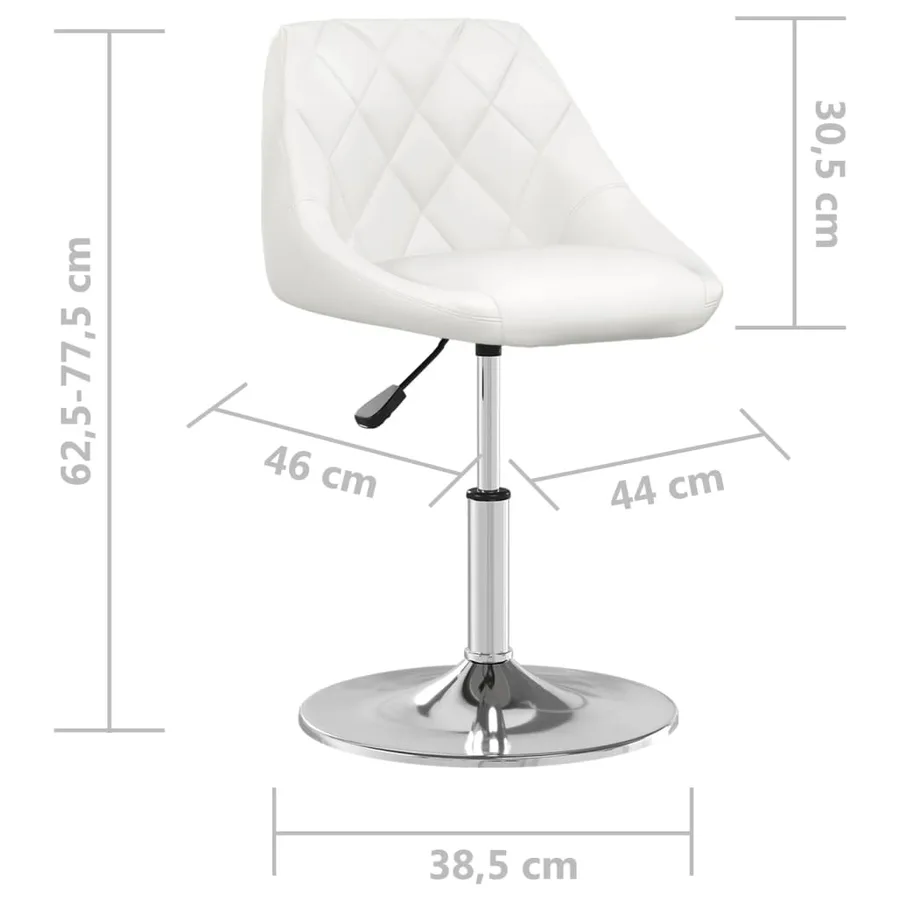 Chaise de salle à manger Blanc Similicuir - 8