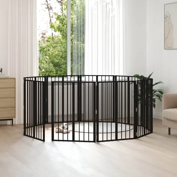 Porte pour chien 10 pcs Noir 60 x 80 cm Acier galvanisé