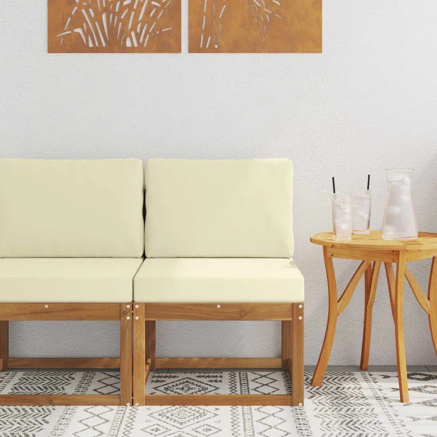 Sofa de milieu extérieur Bois d'Acacia Massif