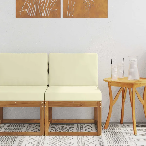 Sofa de milieu extérieur Bois d'Acacia Massif