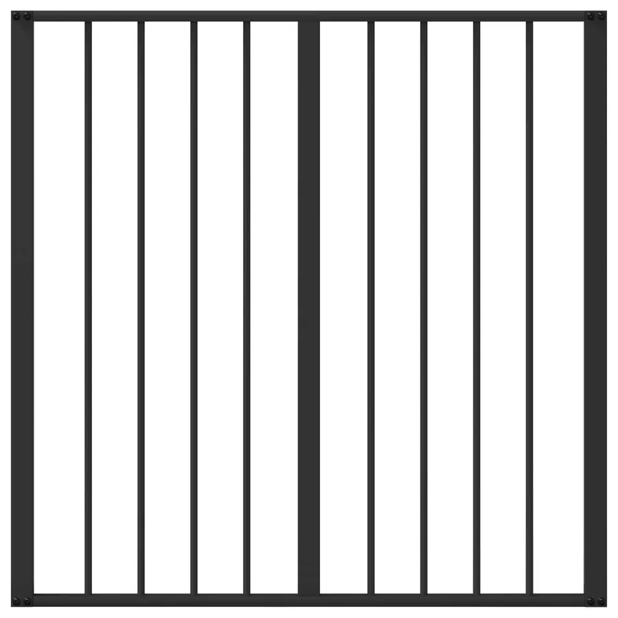 Porte pour chien 6 pcs Noir 80 x 80 cm Acier galvanisé - 5