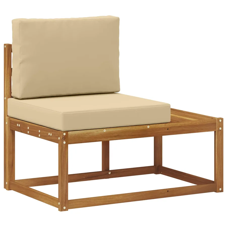 Ensemble de canapés d'extérieur 4 Pièce Naturel et Beige - 6