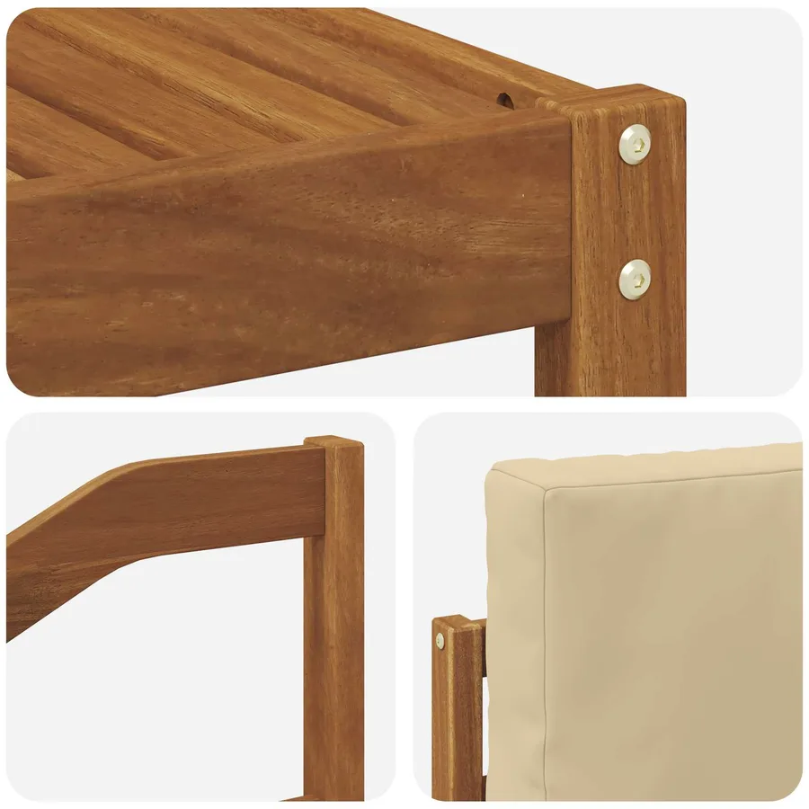 Ensemble de canapés d'extérieur 8 pcs Naturel et Beige - 7