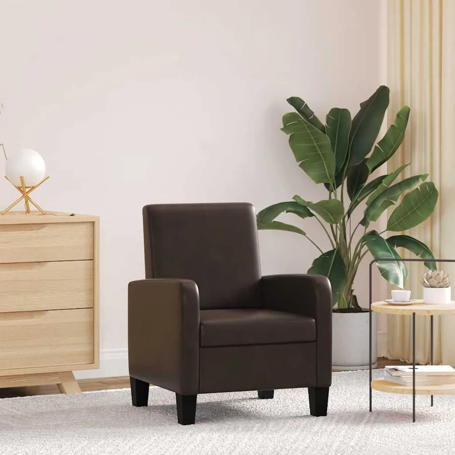 Fauteuil Marron Similicuir