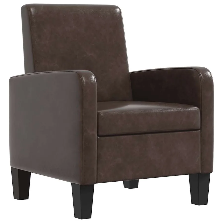 Fauteuil Marron Similicuir - 2