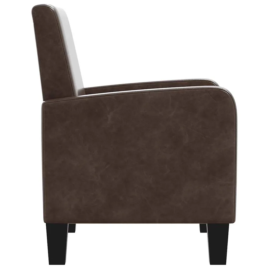 Fauteuil Marron Similicuir - 4