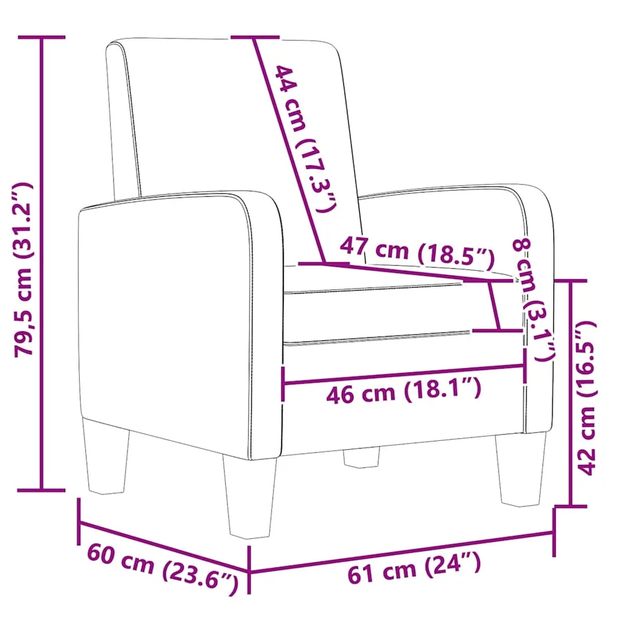 Fauteuil Marron Similicuir - 7