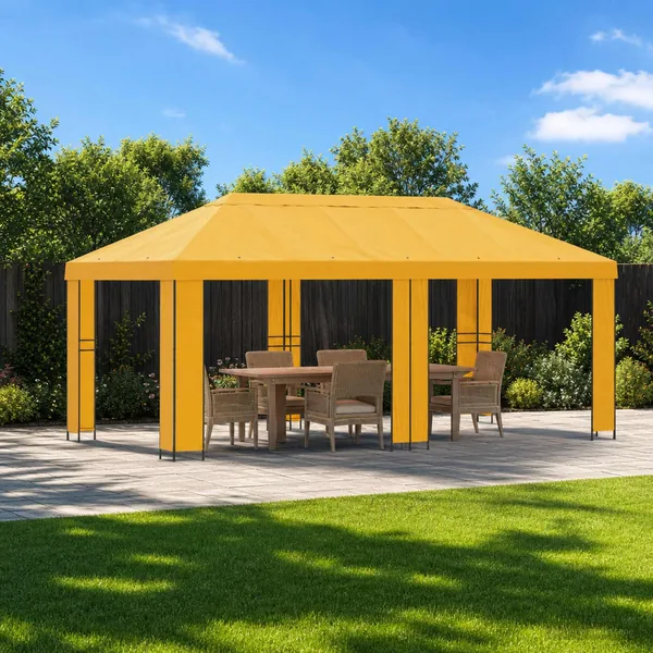 Abri de jardin 6 x 3 m Jaune Polyester et Acier 190