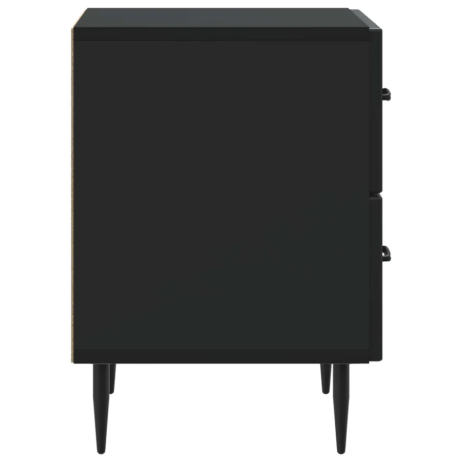 Cabinet de chevet Noir 43 x 34,5 x 47,5 cm Bois d'ingénierie - 6