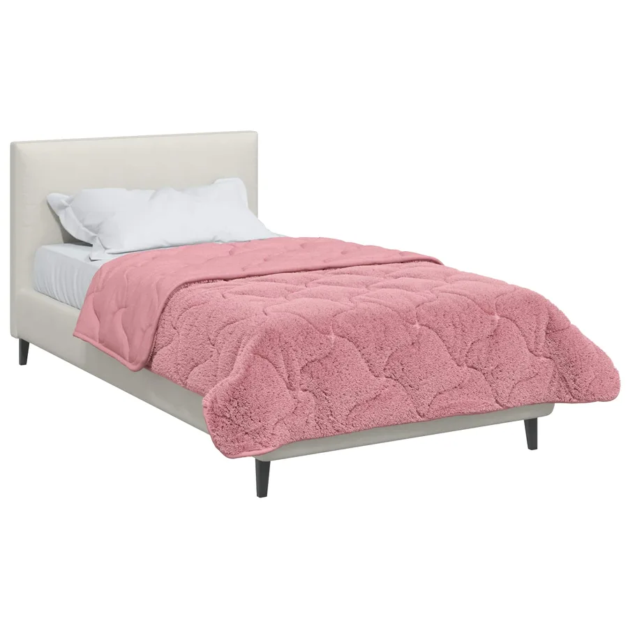 Duvet d'hiver Rose 155 x 200 cm Microfibre et polaire Teddy - 3