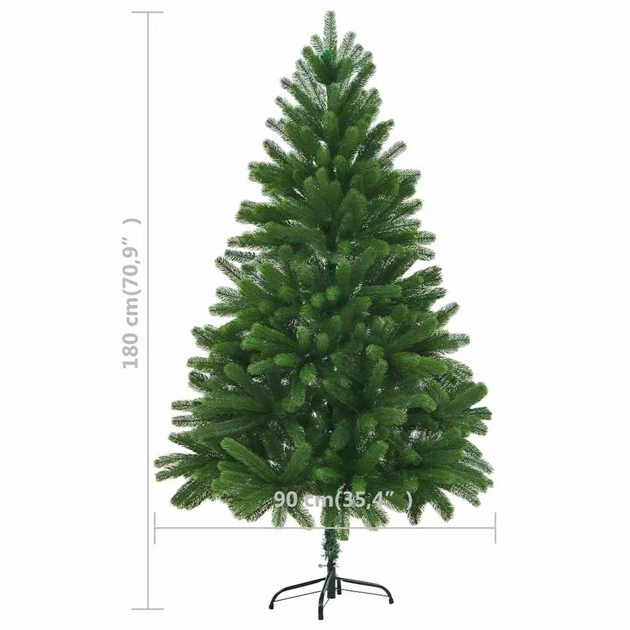 Arbre de Noël artificiel pré-éclairé et boules 180 cm vert - 12