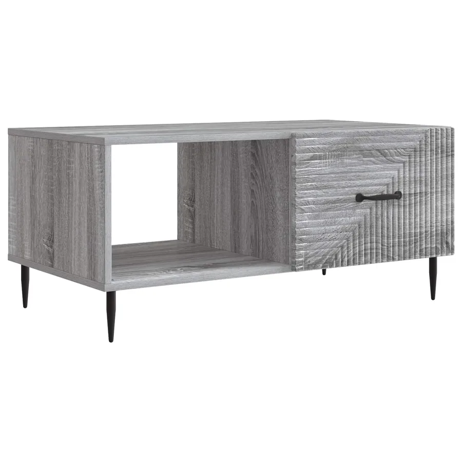 Table basse Sonoma gris 90 x 50 x 40 cm Bois d'ingénierie - 2