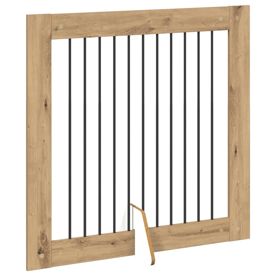 Porte de chien pliable avec supports 2 pcs Chêne artisanal - 4