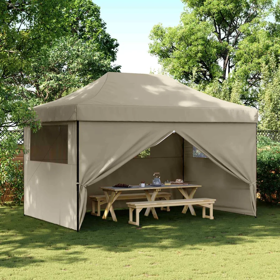 Tente de fête Taupe 292 x 440 x 315 cm Tissu Oxford